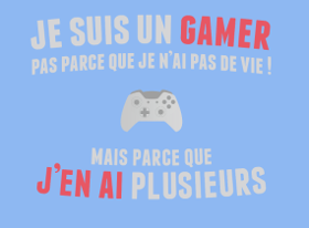 Motif Gamer : Des Vies à Volonté personnalisé sur vêtement