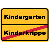 Ortsschild Kinderkrippe