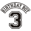 Birthday boy 3 years