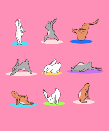T-Shirt Lapin Yoga: Joyeuses Pâques Zen