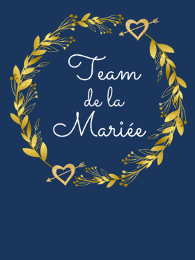 Montrez votre soutien à la future mariée ! T-shirt "Team de la Mariée" avec couronne de fleurs pour un EVJF mémorable.