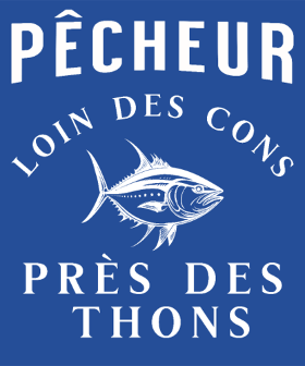 Motif Pêcheur Loin Des Cons Près Des Thons - Humour personnalisé sur vêtement