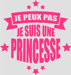 Motif T-shirt Désolée, Je Suis Princesse : Humour Royal au Quotidien personnalisé sur vêtement