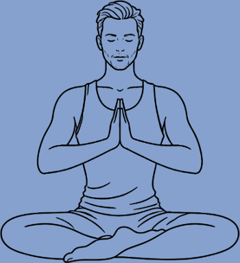 Homme en Posture de Yoga