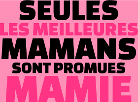 Motif T-shirt Maman Promue Mamie personnalisé sur vêtement