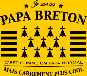 Motif T-shirt Papa Breton Authentique à imprimer
