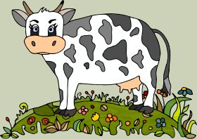 Motif La Vache Stylée personnalisé sur vêtement
