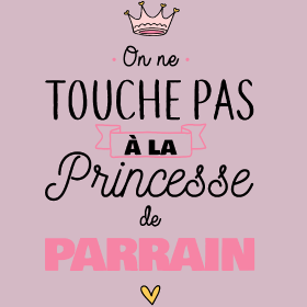 Motif Ma Princesse de Parrain personnalisé sur vêtement