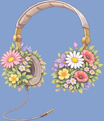 Casque Audio Fleuri - Harmonie Musicale et Naturelle