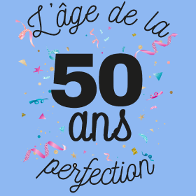 Célébrez 50 ans avec style! Ce t-shirt personnalisé affiche "L'âge de la perfection". Un cadeau original et mémorable pour un demi-siècle de...
