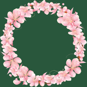 Motif Couronne Florale Rosée : L'Éclat du Printemps personnalisé sur vêtement