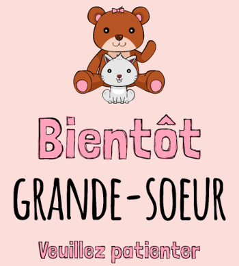 T-shirt 'Bientôt Grande Sœur' - Annonce Grossesse Originale