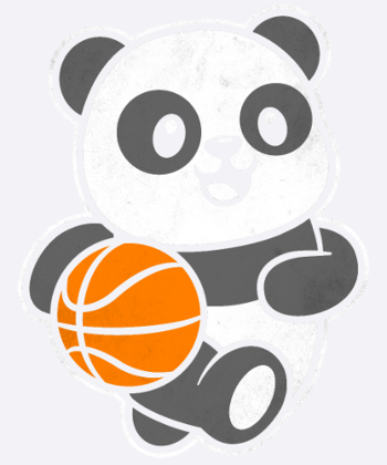 Basketball Spieler Panda Basketballer