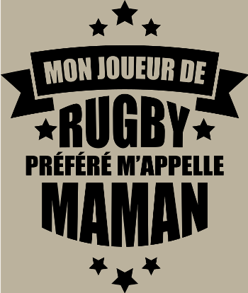 T-shirt Mon Joueur de Rugby Préféré M'appelle Maman