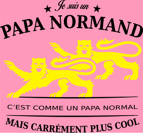 Célébrez les papas normands avec notre t-shirt unique 'Papa Normand au Guépard Doré'. Un cadeau original et fier pour la Fête des Pères.