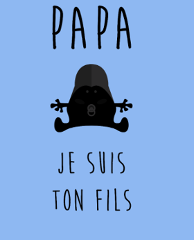 Motif T-shirt Iconique "Je suis ton père" - Cadeau Papa personnalisé sur vêtement