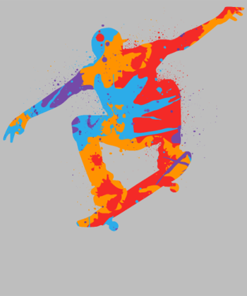 Skateboarder Coloré : Passion Urbaine