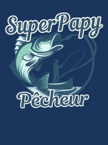 T-shirt Personnalisé 'Papy Pêcheur' avec Prénoms des Petits-Enfants