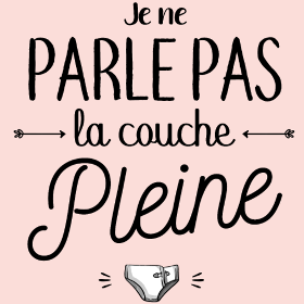 Motif Je Ne Parle Pas La Couche Pleine personnalisé sur vêtement