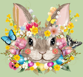Motif Lapin de Pâques Enchanté personnalisé sur vêtement