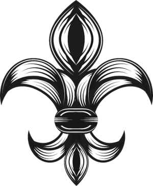 Motif Fleur de Lys Élégante - Symbole Royal à imprimer