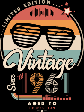 Motif Vintage Depuis 1961 : L'Original personnalisé sur vêtement