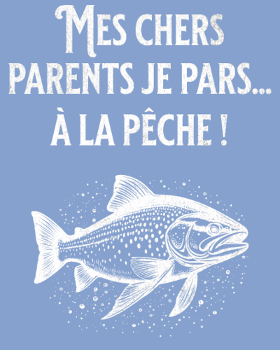 Motif Humour Pêche : La Truite Élégante personnalisé sur vêtement