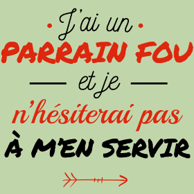 Motif Mon Parrain Dément personnalisé sur vêtement