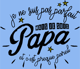 Motif Papa Presque Parfait personnalisé sur vêtement