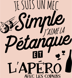 Motif Pétanque & Apéro : L'Équipe Gagnante personnalisé sur vêtement