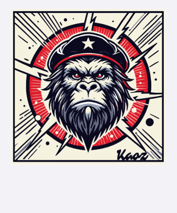 Revolutionärer Parodie Gorilla