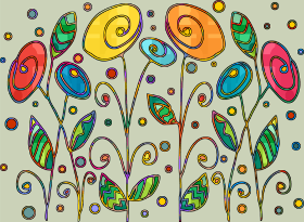 Motif Fleurs Éclatantes personnalisé sur vêtement
