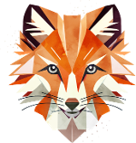 Renard Géométrique Éclatant