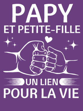 Motif T-Shirt Papy et Petite-Fille - Un Lien pour la Vie à imprimer