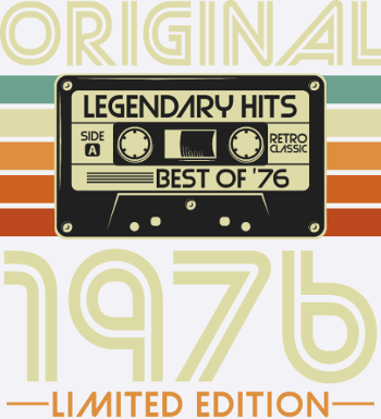 Original 1976 Jahrgang Vintage Geburtstag Retro