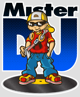 Vibrez au rythme de "Mister DJ"! Un design dynamique pour les rois des platines et les amateurs de bonne musique.