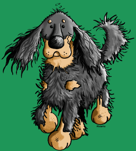 Motif L'Agile Setter Gordon personnalisé sur vêtement