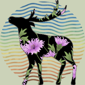 Motif Cerf Majestueux personnalisé sur vêtement