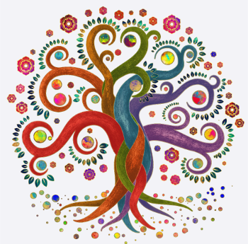 Tree of Life - Yggdrasil - Watercolor swirl