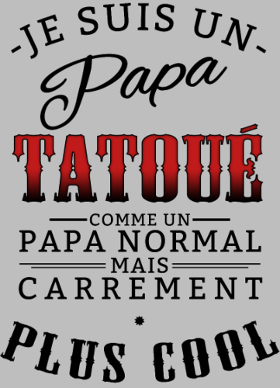 Motif Papa Tatoué & Cool personnalisé sur vêtement