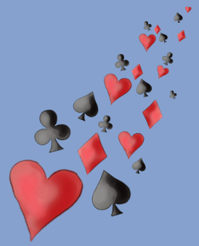 Laissez-vous emporter par la magie du jeu avec ce motif unique. Une envolée artistique de cœurs, carreaux, piques et trèfles pour les amateu...