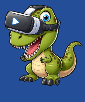 Motif Dino T-Rex en Réalité Virtuelle – Humour Geek à imprimer