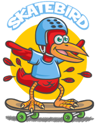 Motif oiseau cartoon