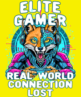Motif Élite Gamer : Connexion Fox Humour Geek personnalisé sur vêtement