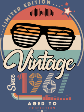 Motif Vintage Depuis 1967 : Authentique et Stylé personnalisé sur vêtement