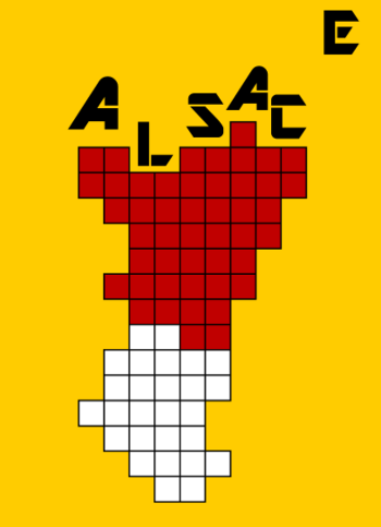 T-shirt Alsace Pixel Art - Humour Rétrogaming