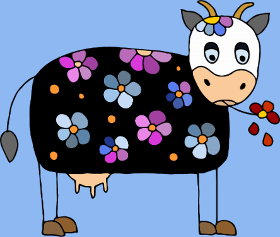 Motif La Vache Rigolote personnalisé sur vêtement