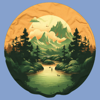 T-shirt Paysage Naturel : Design Sérénité