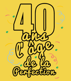 Motif T-Shirt Anniversaire 40 Ans Magnifique personnalisé sur vêtement