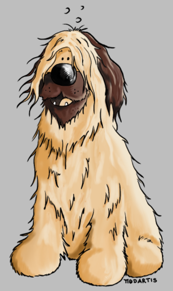 Briard Chien de Berger - Style Cartoon